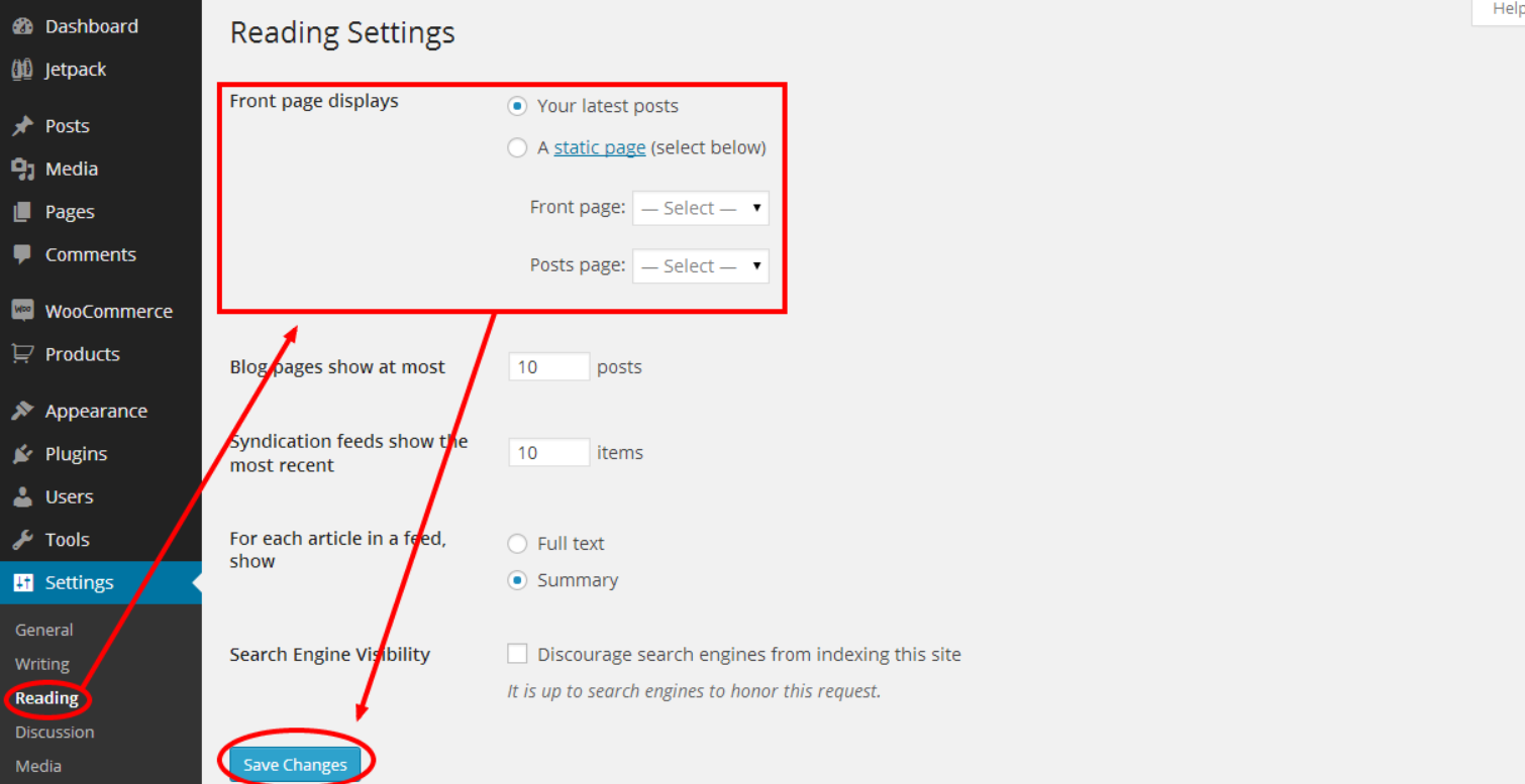 WordPress Blog Setting Bluehost